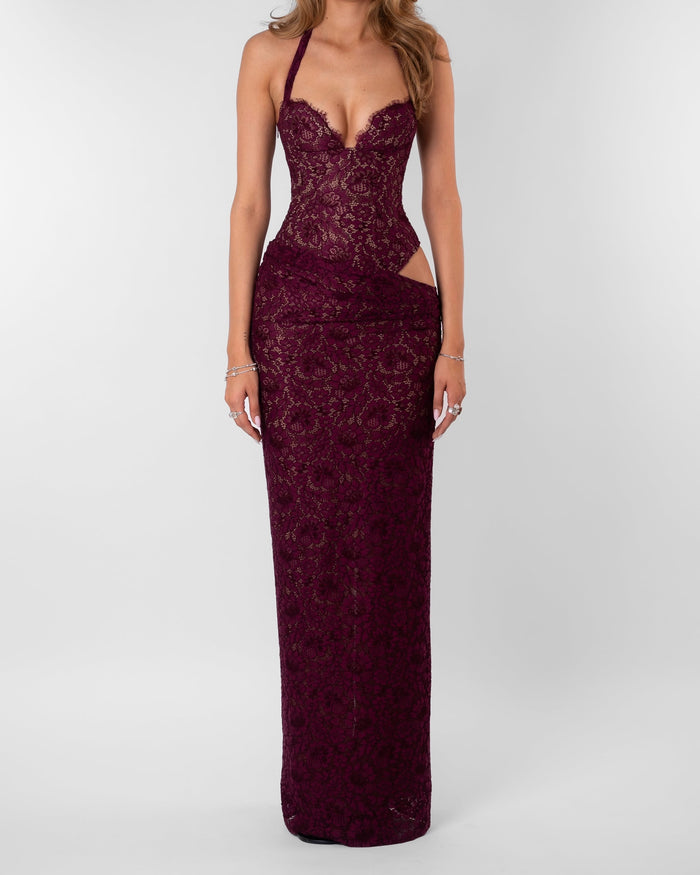 Veronica Dress - Burgendy