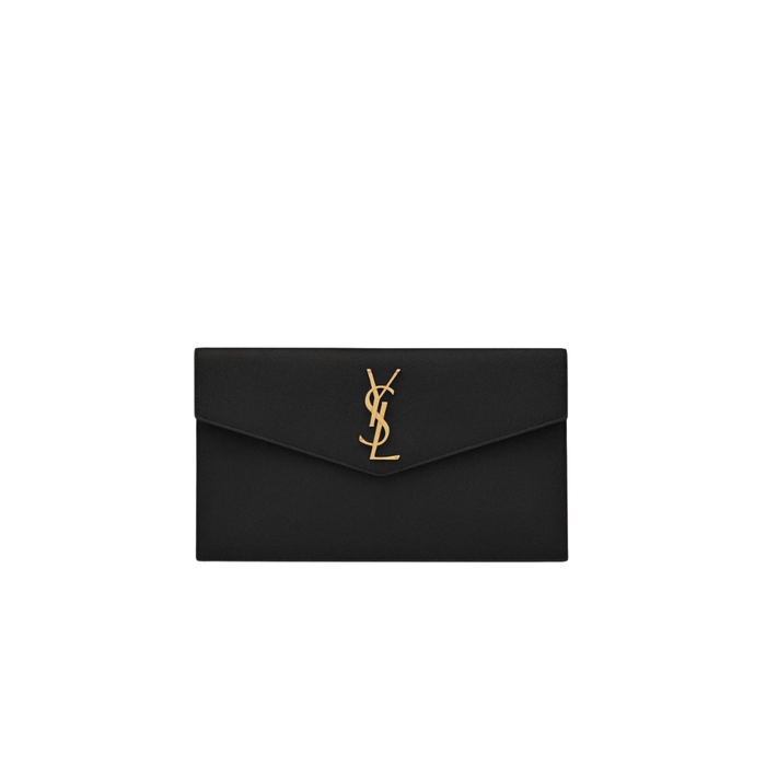 Yves Saint Laurent Uptown Clutch Pouch in Black Gold TENN Designer Hire