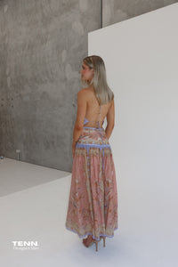 Zimmermann Indra Plunge Halter Maxi Dress Halter Maxi Dress TENN Designer Hire