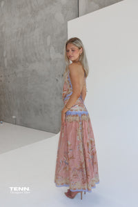 Zimmermann Indra Plunge Halter Maxi Dress Hire TENN Designer Hire