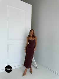 Brown cocktail dress