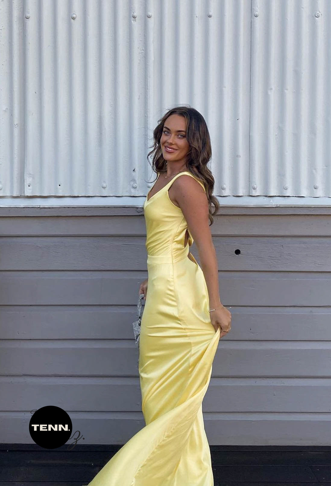 yellow formal dress