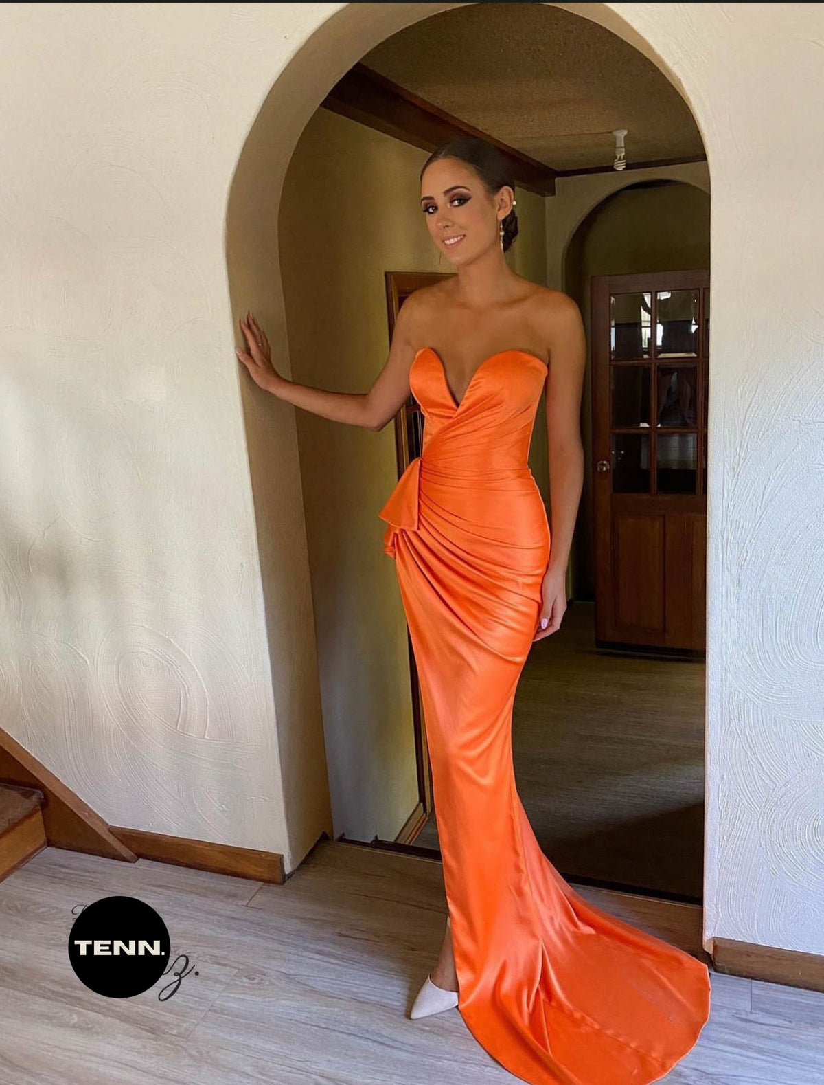 Lia Stublla orange dress