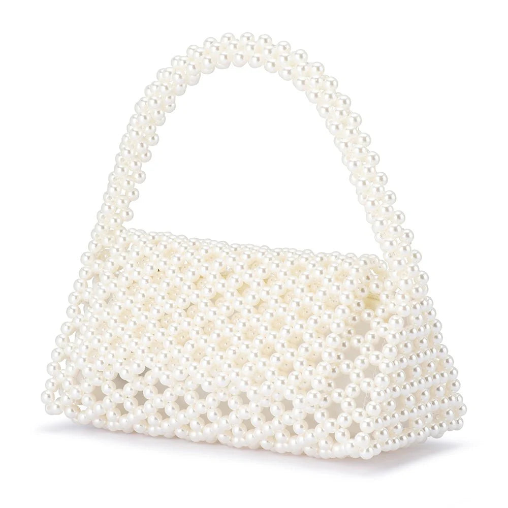 Amrita Beaded Clutch - White