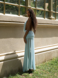 Evelyn Halter maxi Dress - Blue