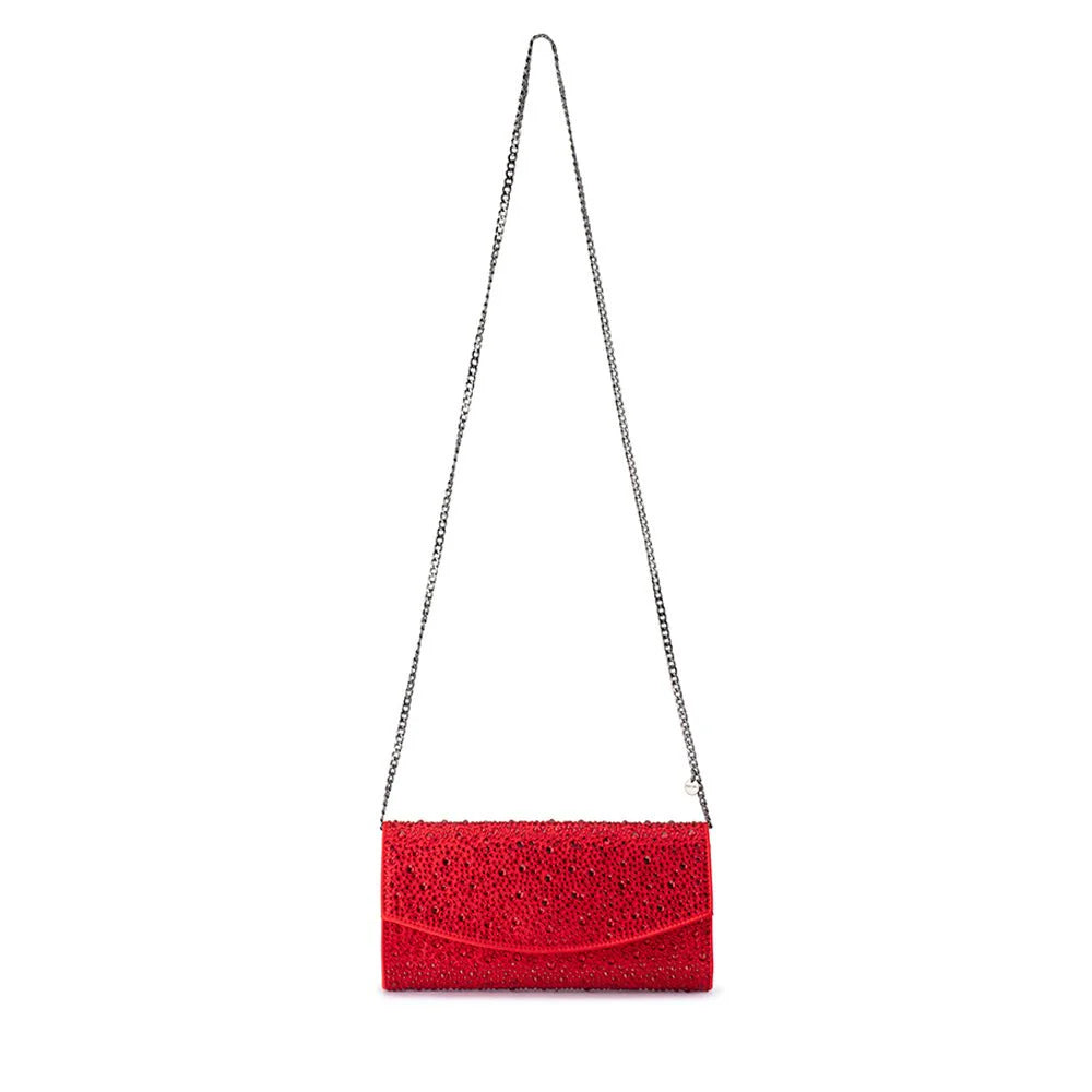 Emma Crystal Clutch - Red