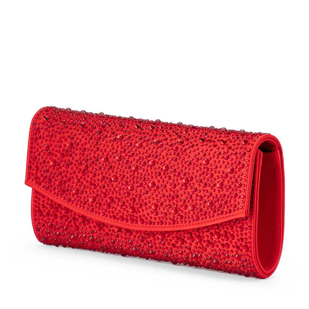 Emma Crystal Clutch - Red