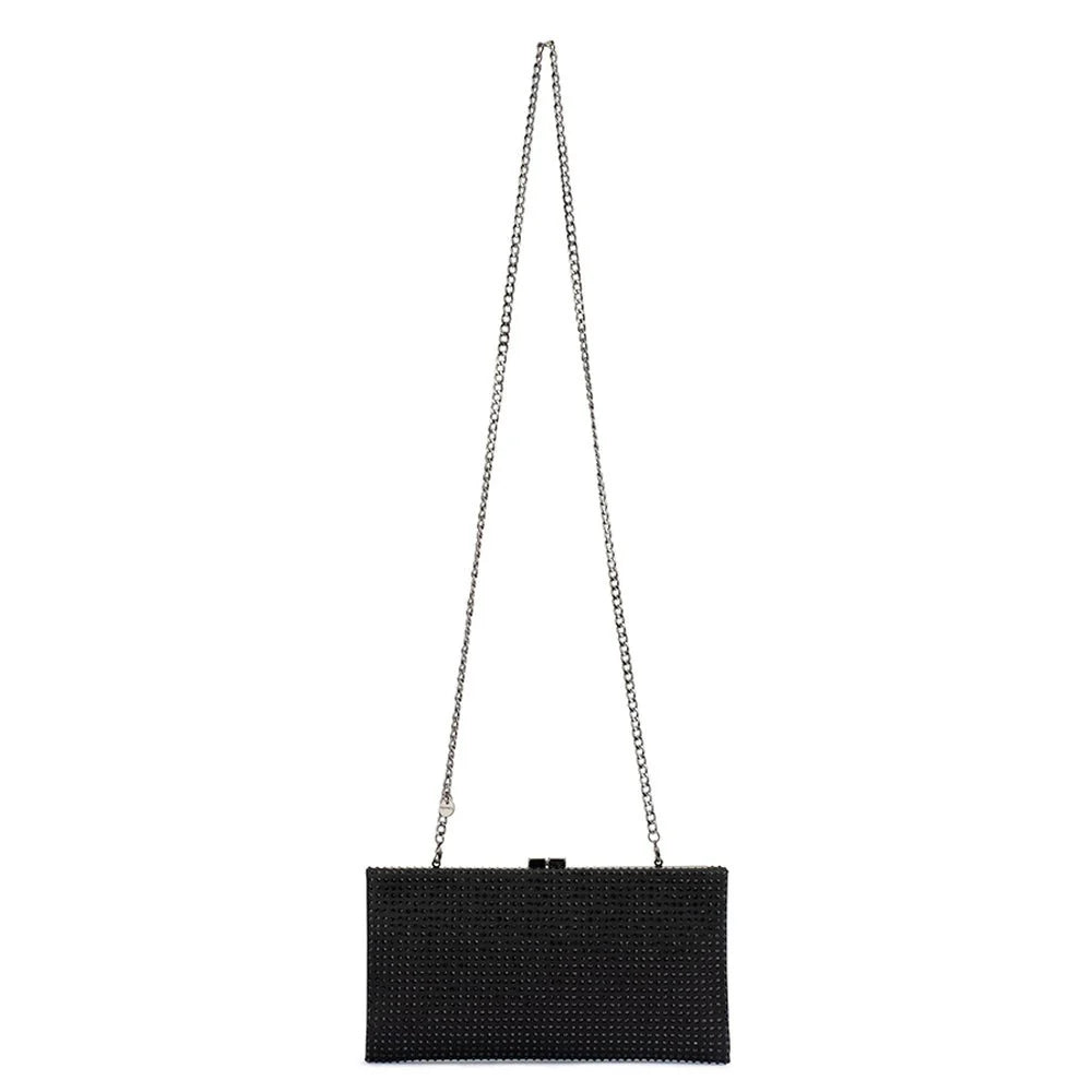 Gabriela Crystal Clutch - Black