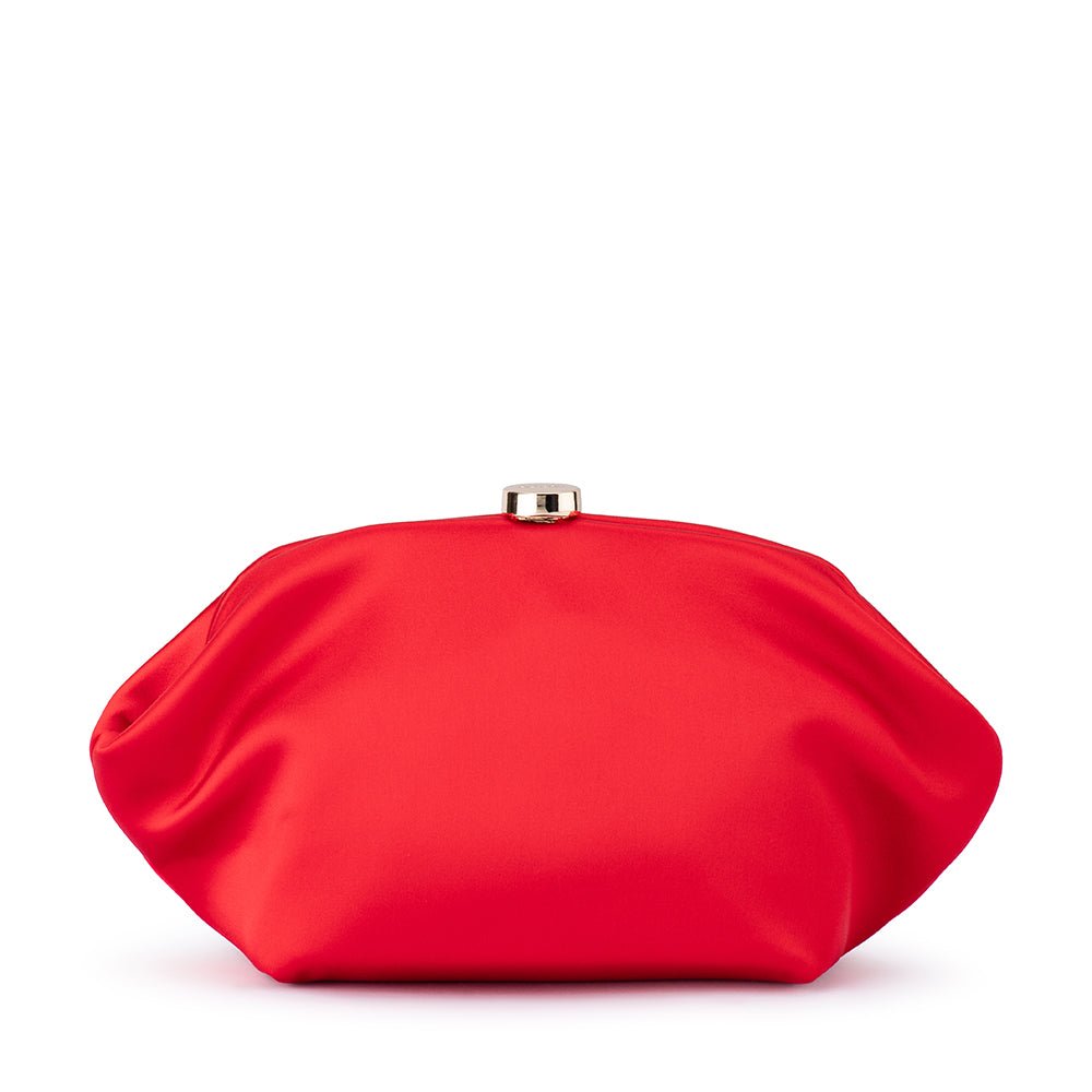 Karina Satin Clutch - Red