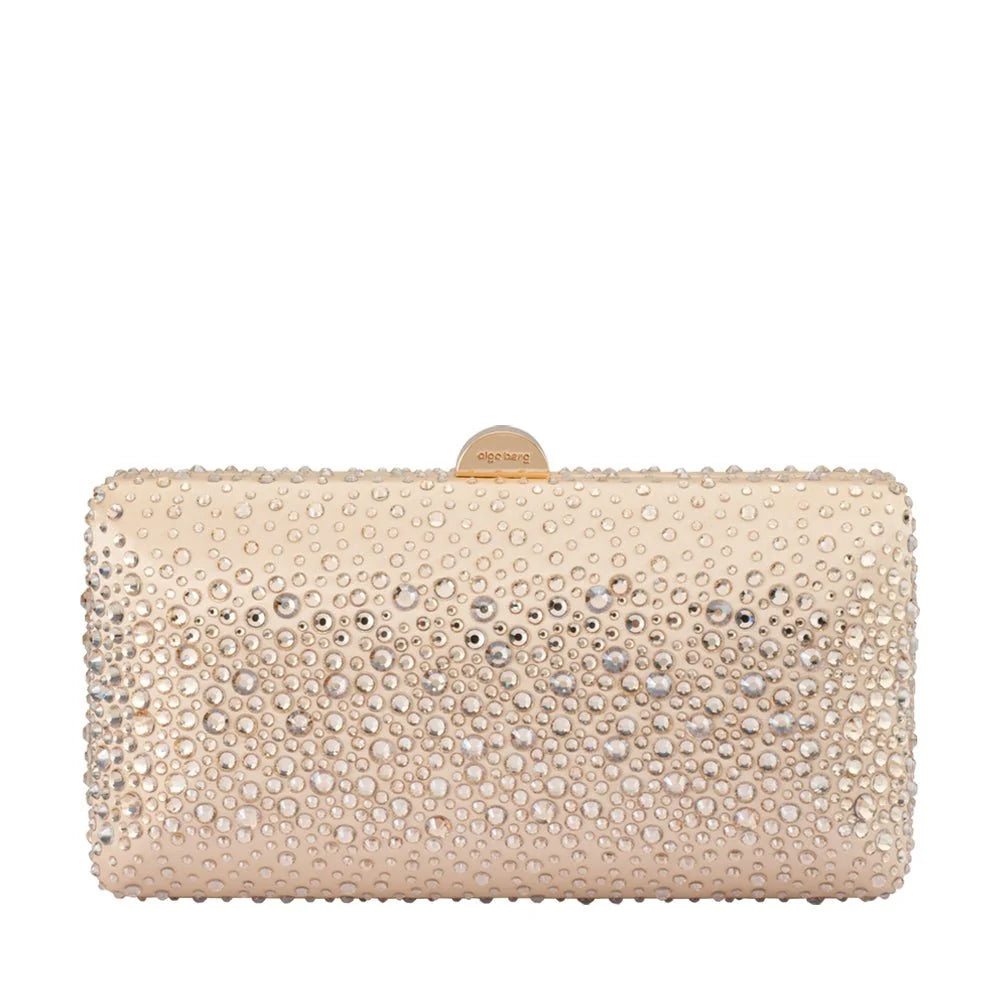 Kira Long Encrusted Clutch - Champagne