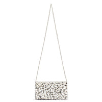 Renata Crystal Encrusted Clutch - Black/Silver