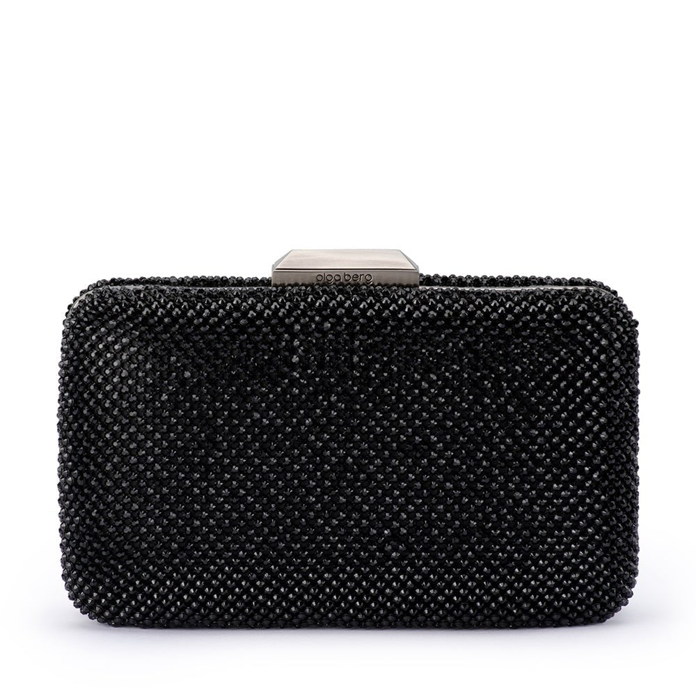 Ronny Crystal Mesh Clutch - Black