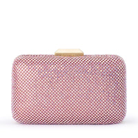 Ronny Crystal Mesh Clutch - Pink