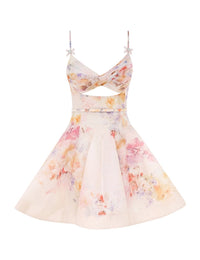 Crush Twist Front Mini Dress