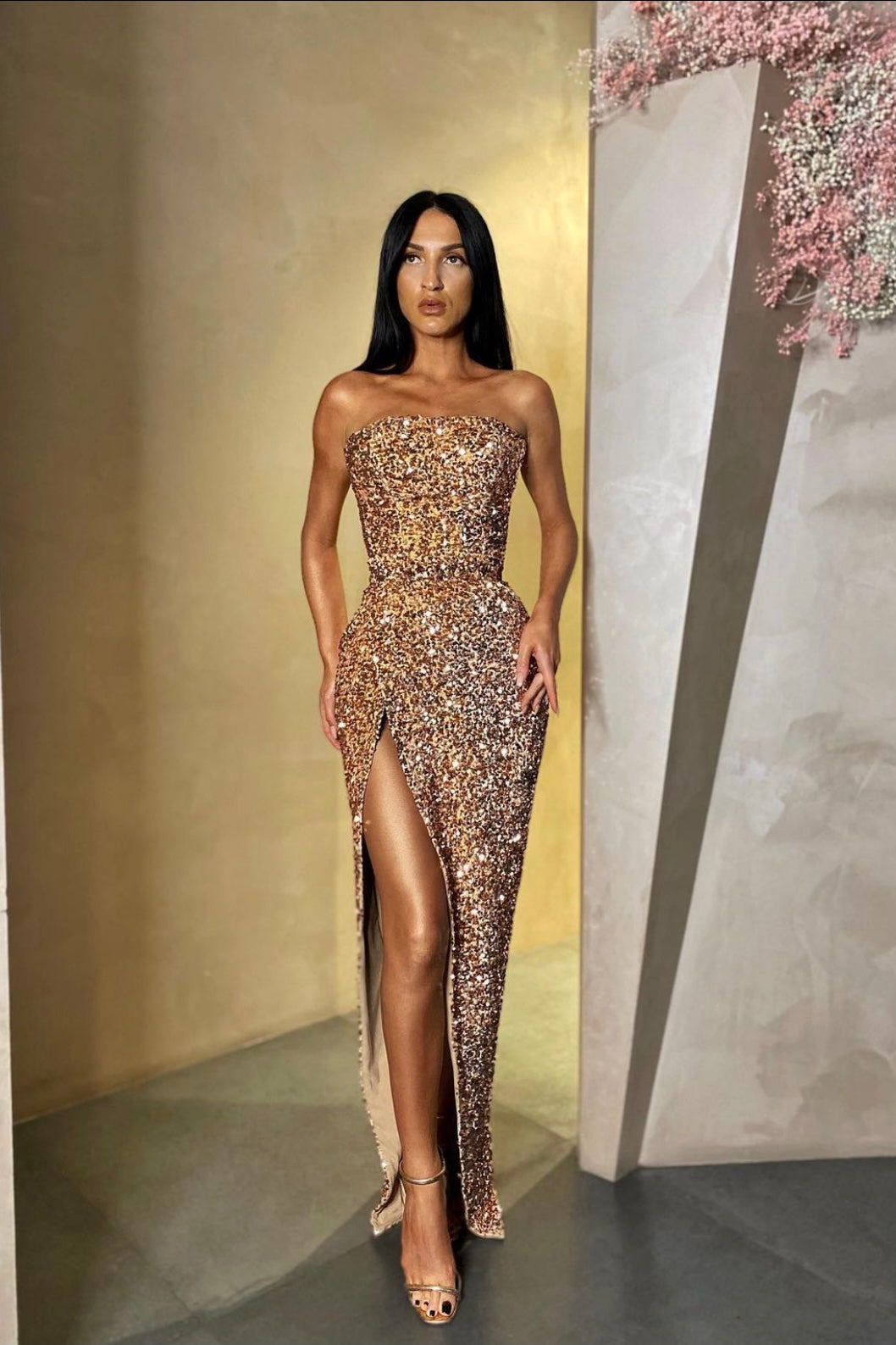 lia stublla gold dress Kendall Gown – TENN Kendall gown