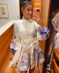Zimmermann rhythmic buttoned mini dress